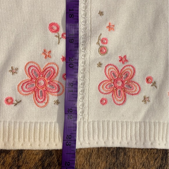 Koret size Medium white short sleeve button up lightweight sweater with collar - Picture 8 of 9